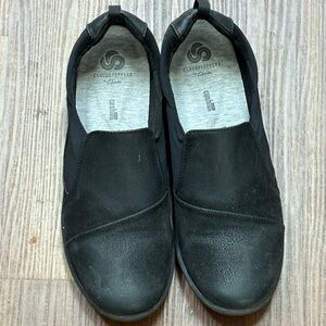 Clarks Cloudsteppers Women’s Black Slip-On Shoes